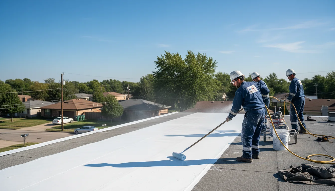 Commercial roof coating in Oquawka, IL near me